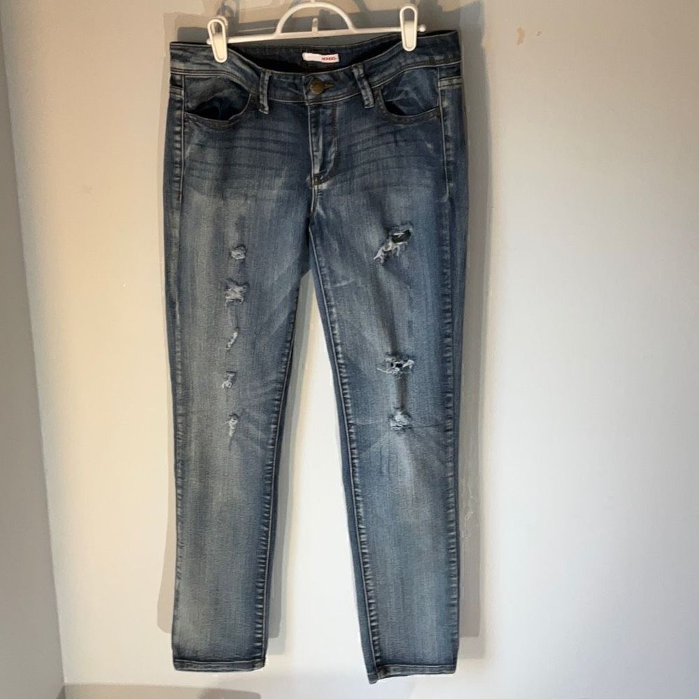 Distressed Bongo Straight Leg Jeans, 5